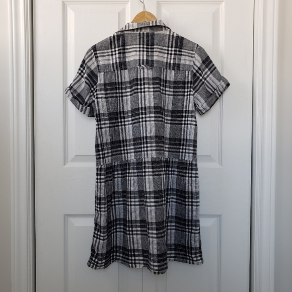 Roots Hartley Women's Plaid Short Sleeve Dress Size S - Picture 4 of 14